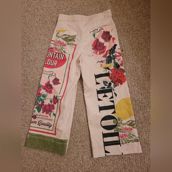 Anthropologie High Waist Cropped Printed Jeans - Picture 5 of 8